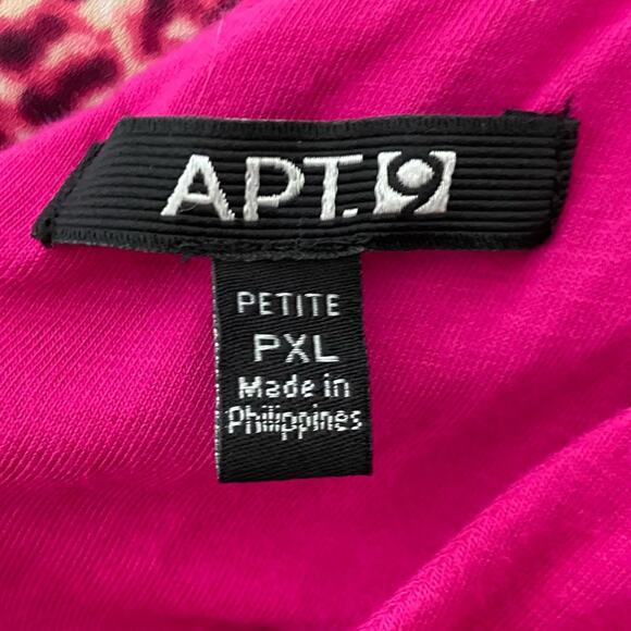 APT 9 Sleeveless Fit And Flare Dress In Pink Abstract Print Women’s Petite XL - Picture 7 of 9